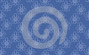Seamless texture - a pattern of spirals on a blue background.