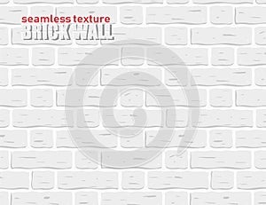 Seamless texture pattern white brick wall background. EPS 10