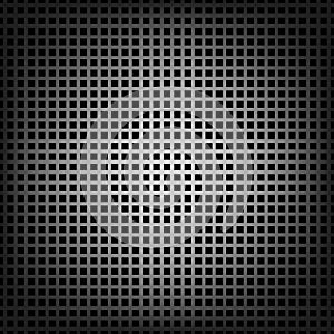 Seamless texture perforated metal surface with square holes.