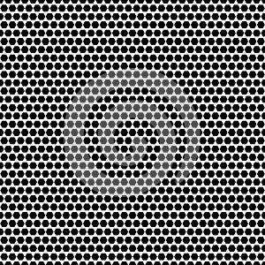 Seamless texture perforated pattern metal surface with hexagons.