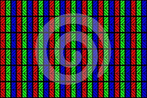 Seamless texture of the PVA and S-PVA LCD screen with red, green and blue pixels photo