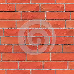 Seamless texture of red grunge brickwall.