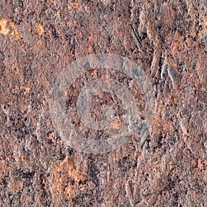 Seamless texture of rusty metal. Rust, corrosion, craters and destruction. Old metallic background.