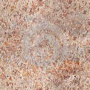 Seamless texture of rusty metal. Rust, corrosion, craters and destruction. Old metallic background. Photography.