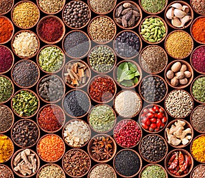 Seamless texture with spices