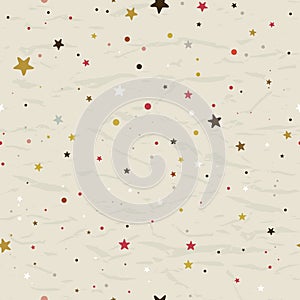 Seamless texture with stars vintage style from autumn collection.