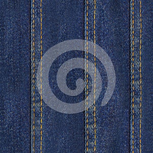 Seamless texture of stitched denim