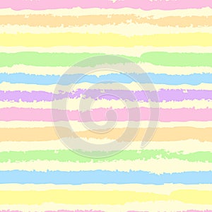 Seamless texture . Stripes of paint on a light background. Pattern for textiles, covers, decor. Children`s style