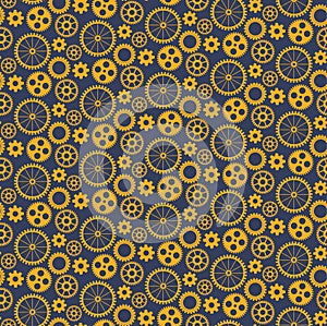 Seamless texture from the time gears - vector illustration