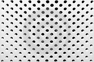 Seamless texture of a white plastic basket with abstract circle patterns round background