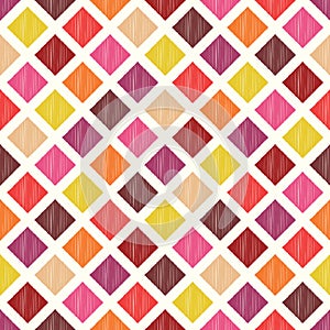 Seamless textured rhombus tiles pattern
