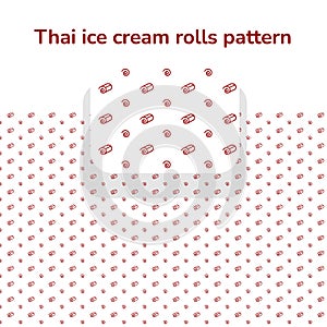 Seamless Thai ice cream rolls pattern