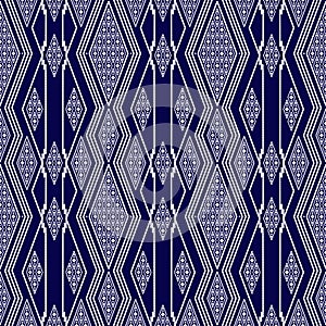 seamless Thai pattern, blue and white modern shape for design, porcelain, ceramic tile, texture, wall, paper and fabric