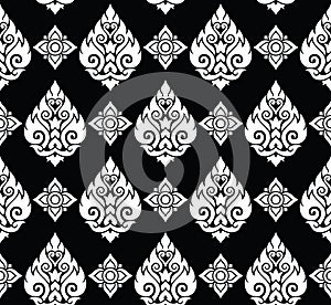 Seamless Thai pattern, repetitive background from Thailand - Lai Thai