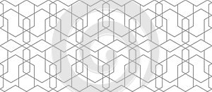 Seamless thin linear vector pattern. Abstract geometric background. Stylish fractal texture