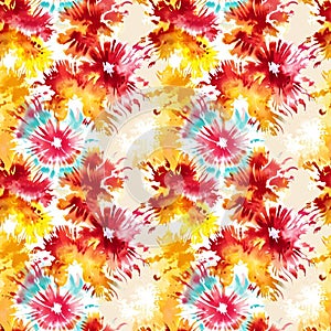 Seamless tie-dye pattern, stripes create beautiful works of art. Ai generated.