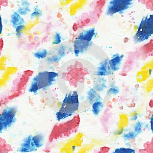 Seamless Tie and Dye Texture. Ethnic Abstract. Flowers Psychedelic Pattern. Mulicolor Tonal Prints. Abstract Tile pattern.