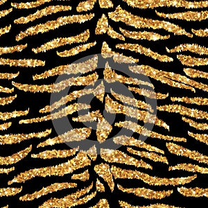 Seamless tiger gold pattern