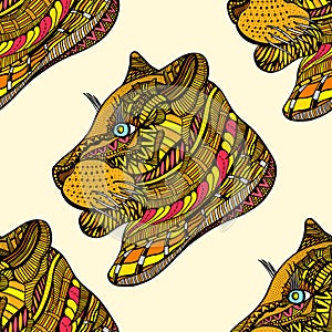 Seamless Tiger pattern