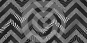 Seamless tiger stripe or zebra skin zig zag chevron herringbone contemporary patchwork fashion pattern