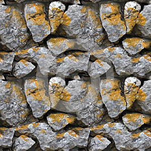 Seamless tile pattern of a stone wall