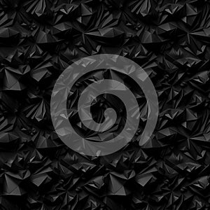 Seamless tileable black pattern - Generative AI