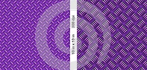 Set of 2 Diamond metal plate designs. Seamless Patterns.