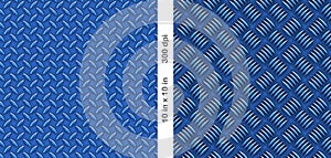 Set of 2 Diamond metal plate designs. Seamless Patterns.