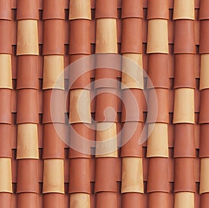 Seamless Tileable Texture of Ceramic Roofing Tiles