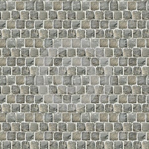 Seamless Tileable Texture of Square Stone Pavers or Bricks