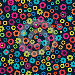 Seamless Tileable Vector Background with Gears