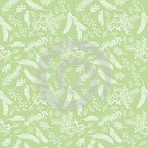 Seamless Tileable Vintage Floral Background Pattern