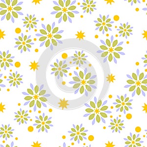 Seamless tiling abstract floral texture