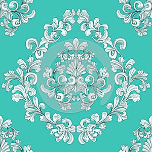 Seamless tiling floral wallpaper pattern