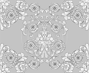 Seamless tiling floral wallpaper pattern