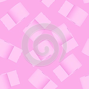 seamless toilet paper pattern on a pink background