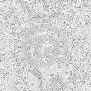 Seamless topographic map contour background. Topo map with elevation. Contour map vector. Geographic World Topography
