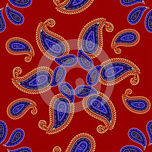 Seamless tracery in ethnic style photo