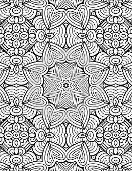 Mandala. Vintage decorative elements.Coloring book page, Oriental pattern, Flower Mandala.