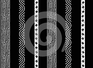 Seamless traditional black white and grey design background