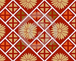 seamless traditional border pattern