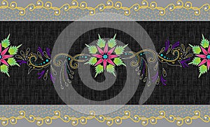 Seamless traditional border