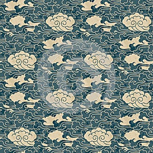 Seamless traditional cloud chinese pattern design