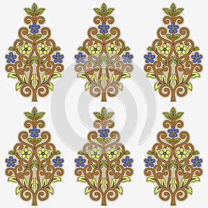 Seamless traditional colorful motif background