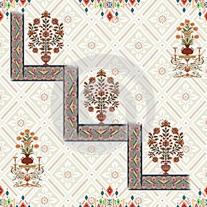 Seamless traditional Indian motif pattern