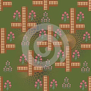 Seamless traditional Indian motif pattern