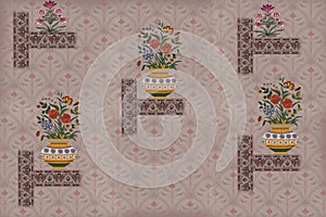 Seamless traditional Indian motif pattern