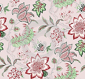 Seamless traditional Indian motif pattern