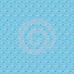 Seamless Traditional japanese seigaiha ocean wave pattern