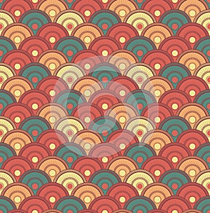 Seamless traditional japanese waves pattern -Vector eps8